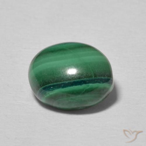 2.97ct Natural Verde multicolor Malaquita, Ovalada, Opaco