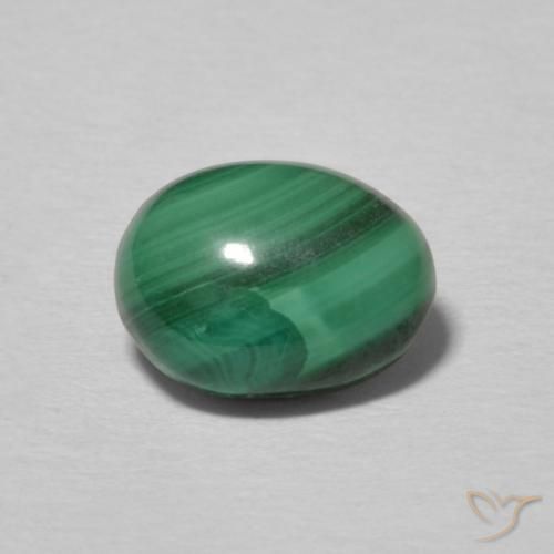 2.14ct Natural Verde multicolor Malaquita, Ovalada, Opaco