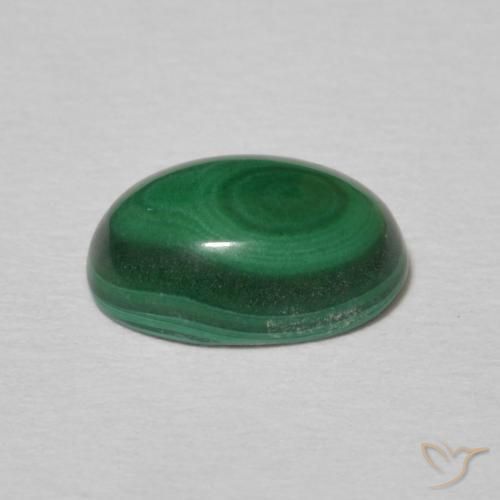 Malaquita Verde multicolor natural de 2.21 ct, Ovalada, Opaco