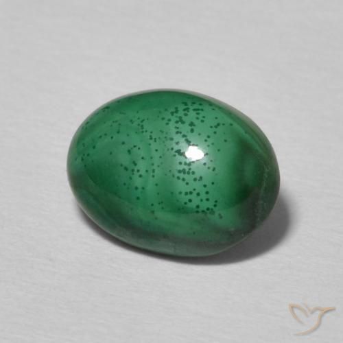 Malaquita Verde medio natural de 2.32 ct, Ovalada, Opaco