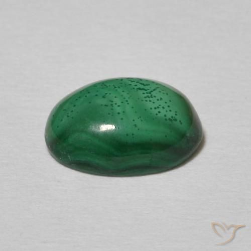 Malaquita Verde medio natural de 2.32 ct, Ovalada, Opaco