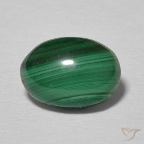 2.36ct Natural Verde oscuro Malaquita, Ovalada, Opaco