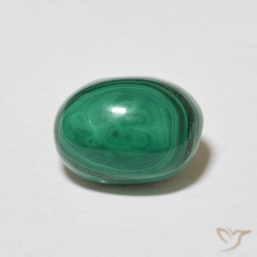 3.70ct Natural Verde multicolor Malaquita, Ovalada, Opaco