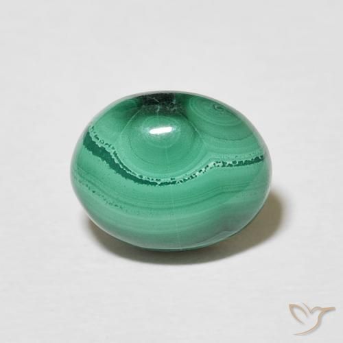 3.72ct Natural Verde multicolor Malaquita, Ovalada, Opaco