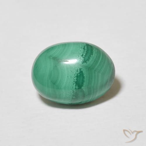 2.37ct Natural Verde multicolor Malaquita, Ovalada, Opaco