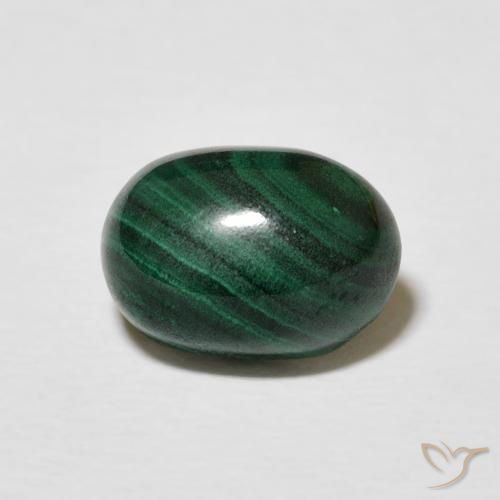 3.00ct Natural Verde oscuro Malaquita, Ovalada, Opaco