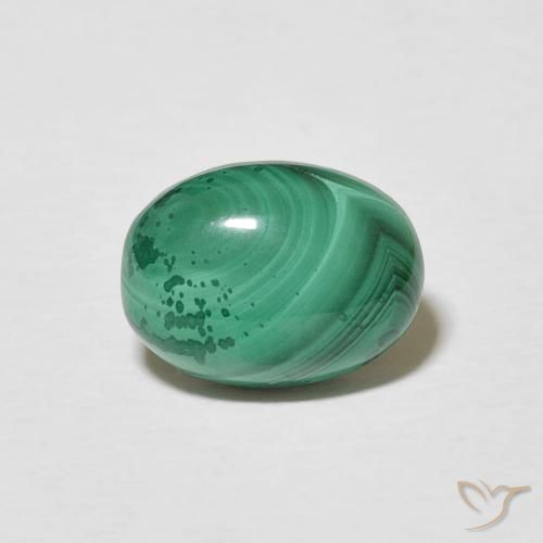 3.64ct Natural Verde multicolor Malaquita, Ovalada, Opaco