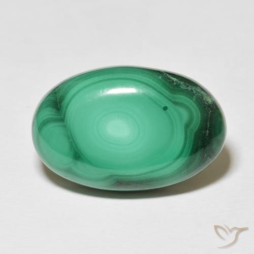 24.61ct Natural Verde medio Malaquita, Ovalada, Opaco