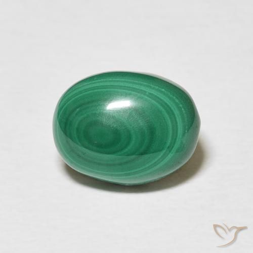 3.58ct Natural Verde multicolor Malaquita, Ovalada, Opaco