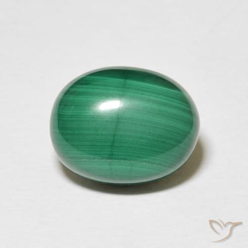 5.75ct Natural Verde medio Malaquita, Ovalada, Opaco