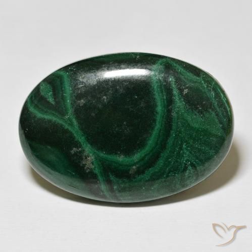 79.08ct Natural Verde oscuro Malaquita, Ovalada, Opaco