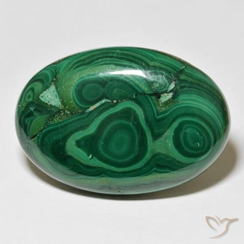 83.20ct Natural Verde multicolor Malaquita, Ovalada, Opaco