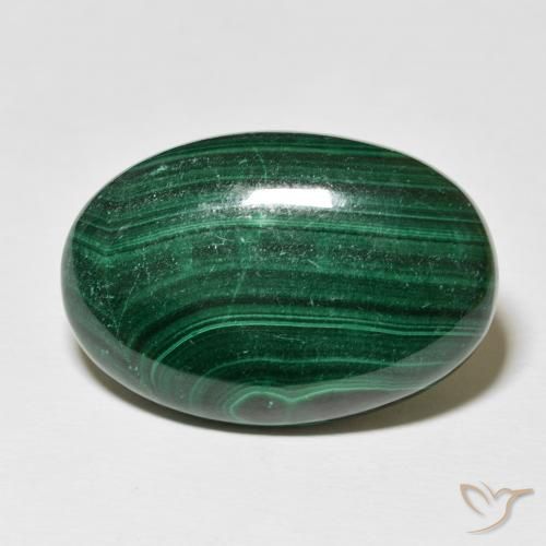 35.65ct Natural Verde medio Malaquita, Ovalada, Opaco