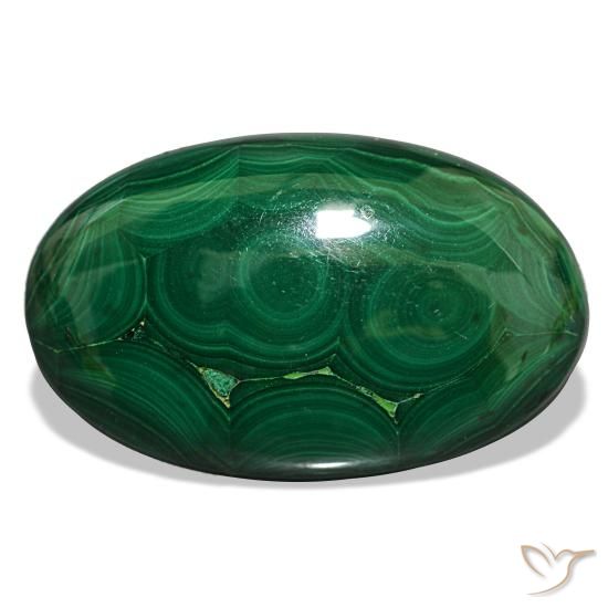 Malaquita verde de 40,20 ct, ovalado, opaco