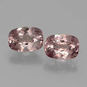 Gemas de granate malayo rosa natural de 2,28 ct, corte cojín, VS