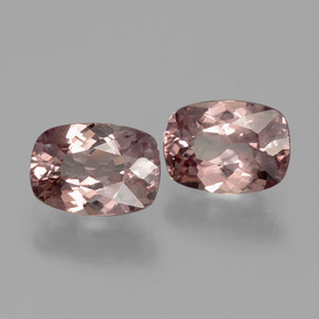 Gemas de granate malayo rosa natural de 2,28 ct, corte cojín, VS