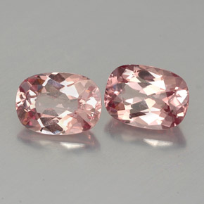 Gemas de granate malayo rosa natural de  ct, corte cojín, VVS-VS