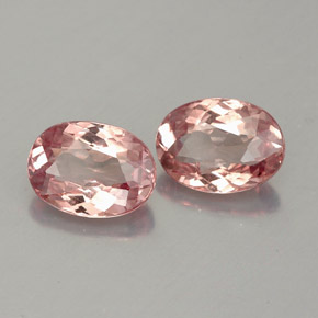 Gemas de granate malayo Rosado claro natural de  ct, Corte Óvalo, VVS-VS