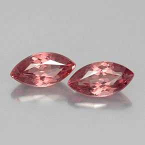 Gemas de granate malayo rosa natural de  ct, marquesa, VVS