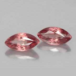 Gemas de granate malayo rosa natural de  ct, marquesa, VVS
