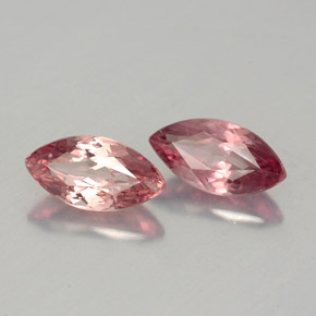 Gemas de granate malayo rosa natural de  ct, marquesa, VVS