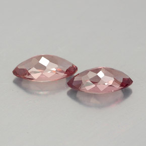 Gemas de granate malayo rosa natural de  ct, marquesa, VVS