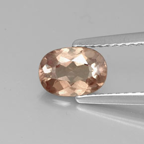 Granate malayo rosa natural de 0,98 ct, corte óvalo, VS