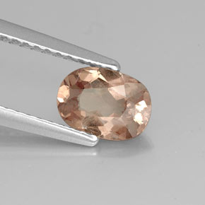 Granate malayo rosa natural de 0,98 ct, corte óvalo, VS