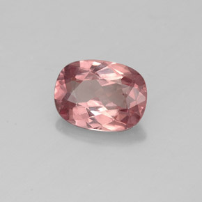 Granate malayo rosa natural de 1,01 ct, corte cojín, VS