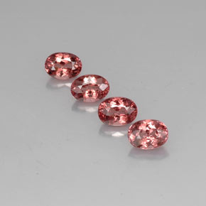 Gemas de granate malayo rosa natural de 5,21 ct, corte óvalo, VVS