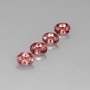 Gemas de granate malayo rosa natural de 5,21 ct, corte óvalo, VVS