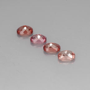Gemas de granate malayo multicolor natural de  ct, corte cojín, VVS-VS