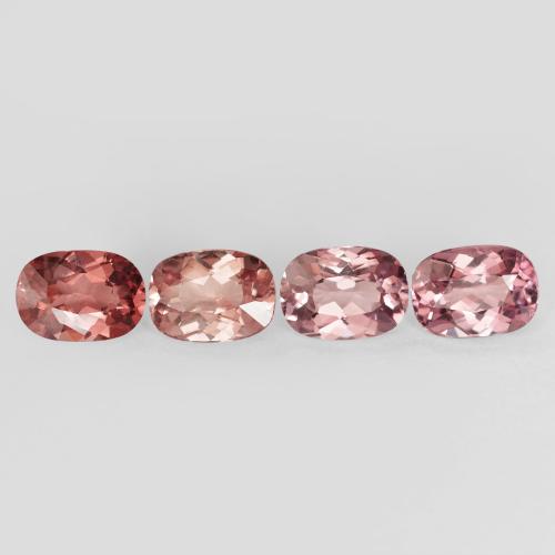 4.36ctw Natural Rojo frambuesa granate malayo, Forma Cojín, VVS-VS