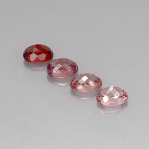 Gemas de granate malayo multicolor natural de 4,84 ct, corte óvalo, VVS-VS