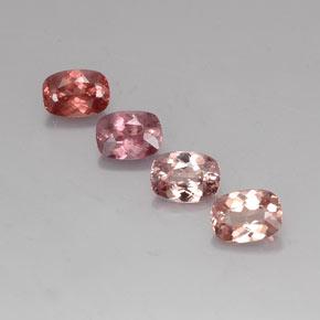 Gemas de granate malayo multicolor natural de 4,31 ct, corte cojín, VVS-VS