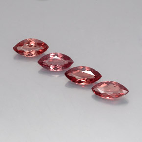 Gemas de granate malayo Cuarzo Rosa natural de  ct, Marquesa, VVS-VS