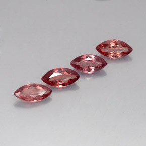 Gemas de granate malayo Cuarzo Rosa natural de  ct, Marquesa, VVS-VS