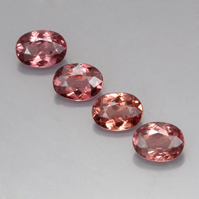 Gemas de granate malayo rosa natural de  ct, corte óvalo, VVS-VS