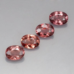 Gemas de granate malayo rosa natural de  ct, corte óvalo, VVS-VS
