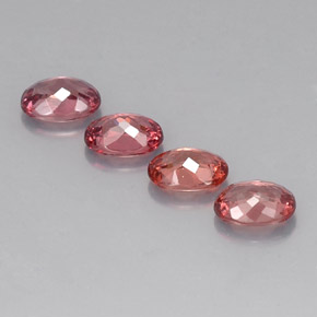 Gemas de granate malayo rosa natural de  ct, corte óvalo, VVS-VS