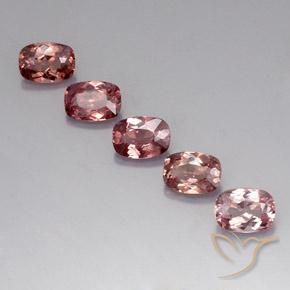 5.21ctw Natural Rosado naranja granate malayo, Forma Cojín, VVS-VS
