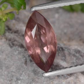 Granate malayo rosa natural de 1,27 ct, marquesa, VS