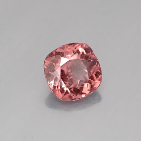 Granate malayo rosa natural de 1,36 ct, corte cojín, VS