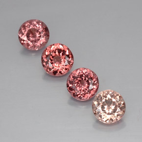 Gemas de granate malayo Multicolor natural de 4.74 ct, Corte Redondo, VVS-VS