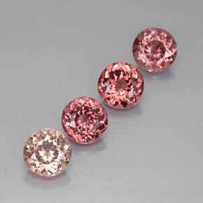 Gemas de granate malayo Multicolor natural de 4.74 ct, Corte Redondo, VVS-VS