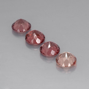 Gemas de granate malayo Multicolor natural de 4.74 ct, Corte Redondo, VVS-VS