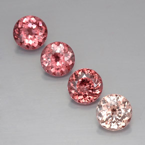 Gemas de granate malayo multicolor natural de 4,90 ct, corte redondo, VVS-VS