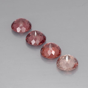 Gemas de granate malayo multicolor natural de 4,90 ct, corte redondo, VVS-VS