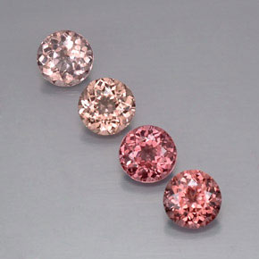 Gemas de granate malayo multicolor natural de 4,10 ct, corte redondo, VVS-VS