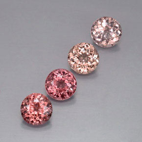 Gemas de granate malayo multicolor natural de 4,10 ct, corte redondo, VVS-VS